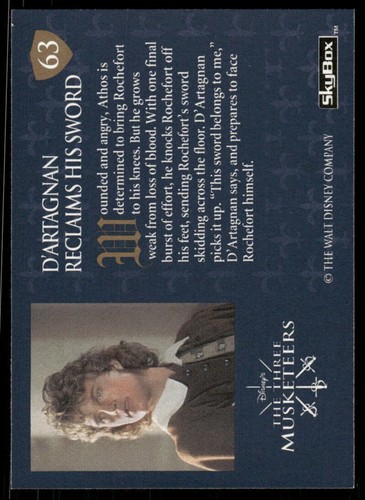 The Three Musketeers 1993 Movie Skybox Card #63 (NM) - Picture 2 of 2