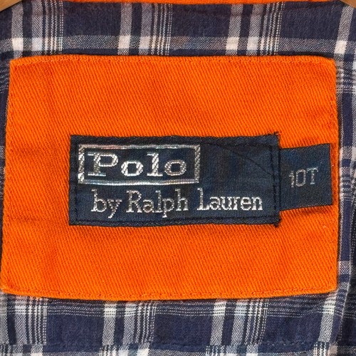 Vintage Polo Ralph Lauren Utility Jacket Youth 10T Orange Hooded Flannel Lined - Picture 5 of 12