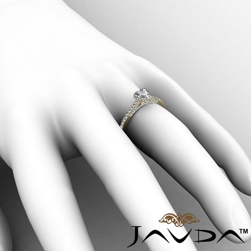 Micro Pave Set Heart Diamond Engagement Ring GIA E Color & SI1 clarity 1.1ctw - Picture 33 of 33