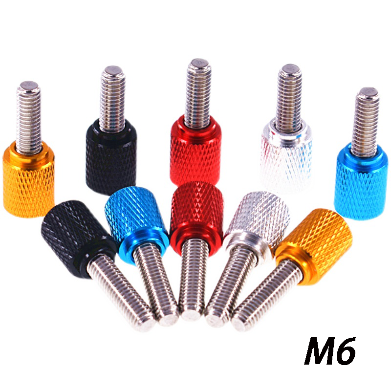 M6 Knurled Thumb Screws Aluminum Alloy Hand Grip Knob & Stainless Steel