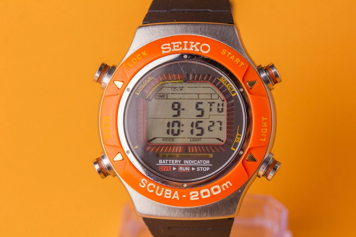 SEIKO SCUBA DIVER S800 0010 200m Air Diving Digital 40mm Mens