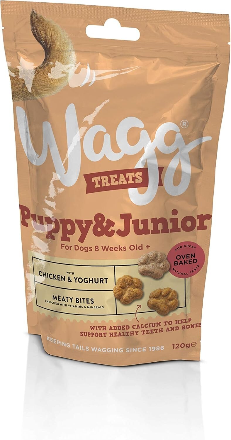 Wagg Puppy and Junior Dog Treats 120g Case of 7