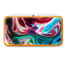 Skins Decal Wrap for Nintendo 2DS XL - Paint Mix swirls red green