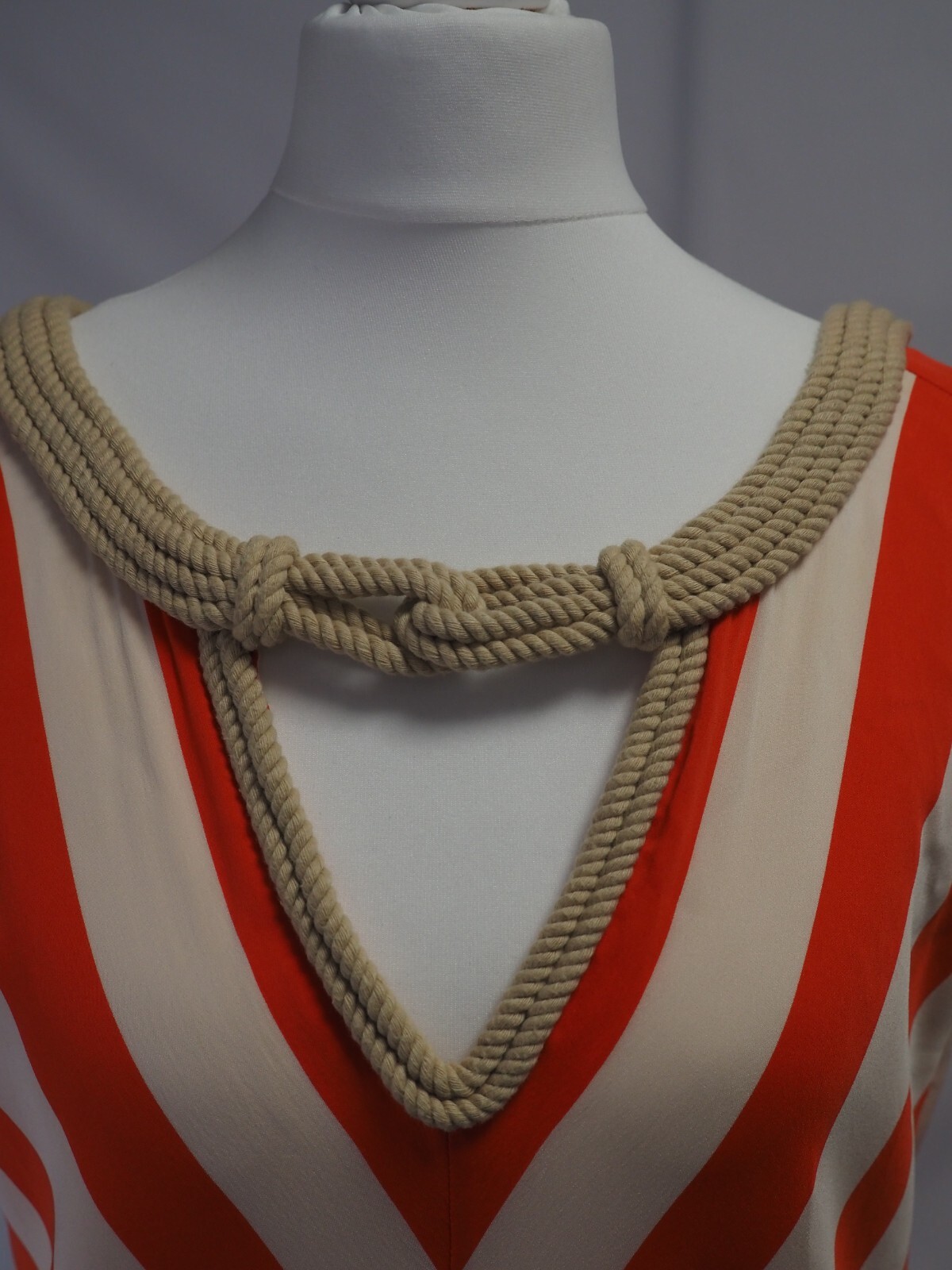 Diane Von Furstenberg Dress Red/Cream US size 4 Pre-Owned image 4
