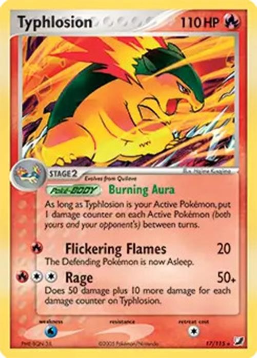 Typhlosion - 17/115 - Pokemon Ex Unseen Forces Holo Card HP