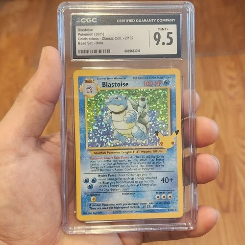 2021 Pokémon Celebrations Blastoise CGC 9.5 Mint+, Better Grade Compared CGC 9
