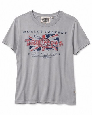 Triumph World s Fastest Motorcycle Flag T-Shirt