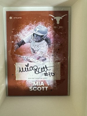Mia Scott 2024 Texas Longhorns softball 88/100 Onit autographed trading