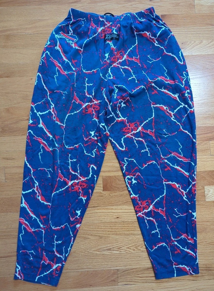 Vintage 90s Buffalo Bills Zubaz Pants Camo Sweatpants Workout NFL