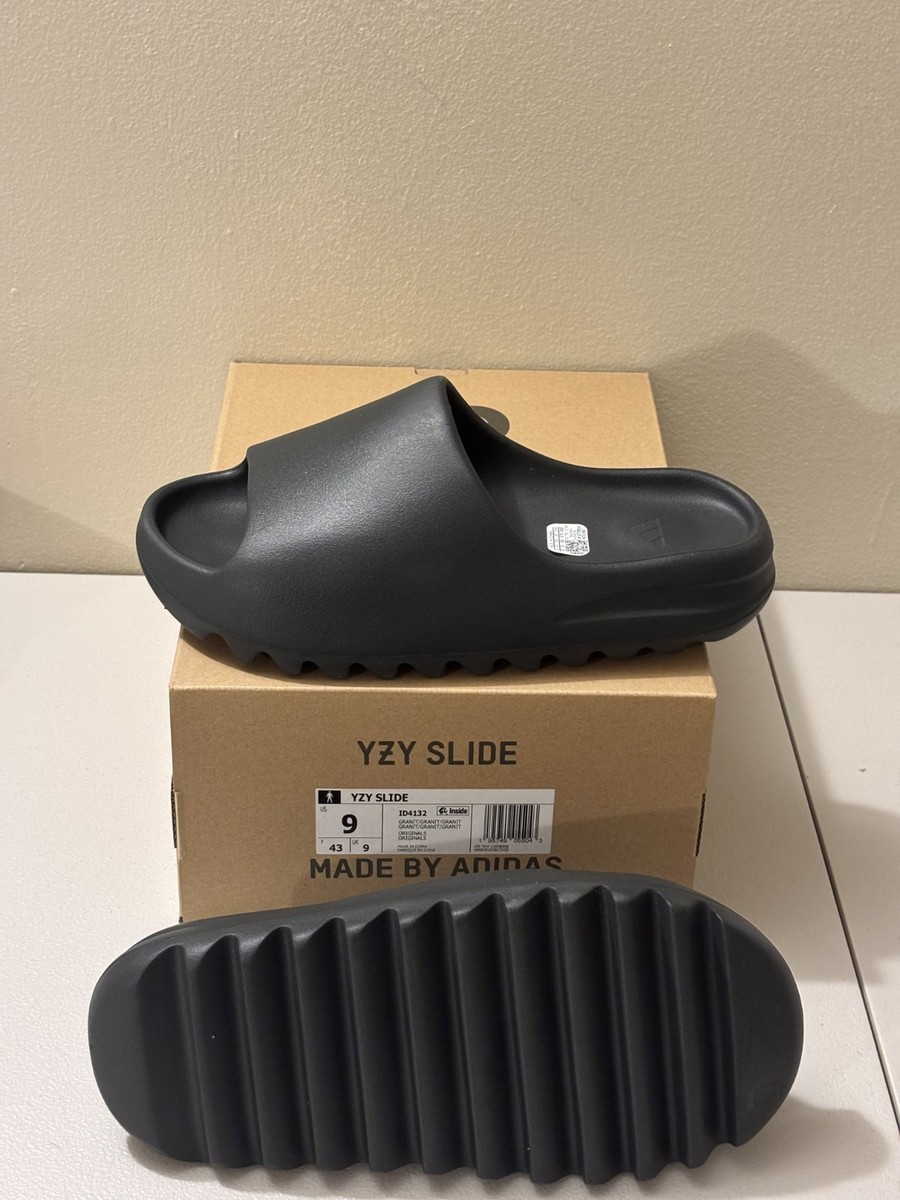 Adidas Yeezy Slide Granite (ID4132) | Size 9 | 100% AUTHENTIC