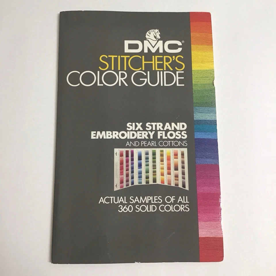 DMC Embroidery Floss Stitcher's Color Guide 360 6-Strand Samples Vintage 4th Ed - Image 3 of 4