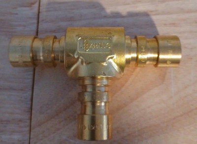 LOKRING 9063258 1/2'' Tee, Brass, BR-TEE-FRG-T08 