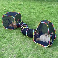 Outdoor Cat Enclosures, Cat Tunnels Catio Tents Cubes for Indoor Cats with Pl...