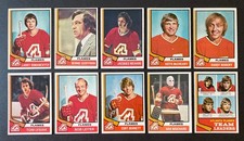 Atlanta Flames 1974-75 Topps Team Set (10) - Bernie Geoffrion Dan Bouchard