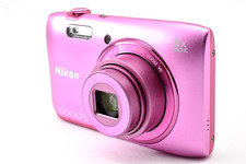 MINT w/Charger NIKON COOLPIX S3600 Pink 20.1MP 8x Digital Camera From JAPAN