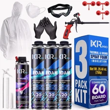 Spray Foam Insulation Kit (3 PK Kit-26.46oz) Expanding Foam Sealant