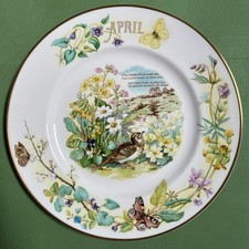Country Diary of an Edwardian Lady plate - April by Caverswall China