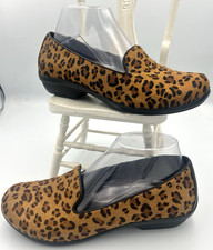 Dansko Olivia Calf Hair Cheetah Print Flat Loafer women's Size US 37 EU 6.5 - 7