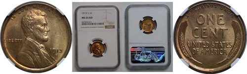 1913-S Lincoln Cent   NGC MS-65 RD