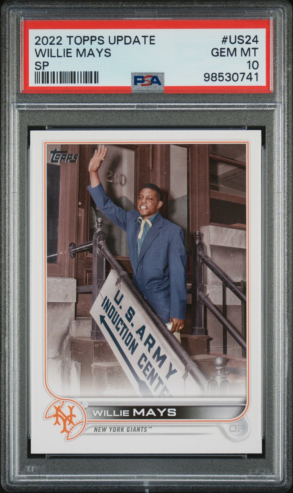 2022 TOPPS UPDATE SP #US24 WILLIE MAYS PSA 10
