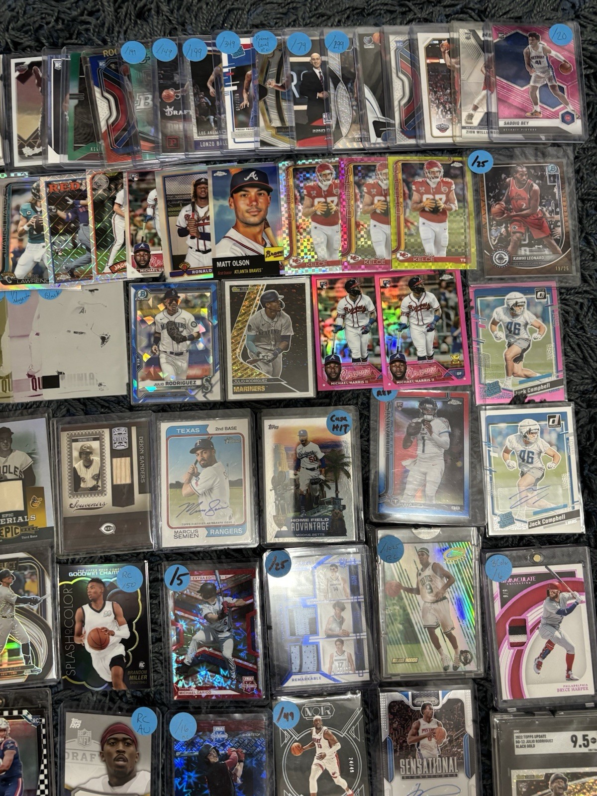 Huge Auto Lot Multi Sport HIGH END LBJ Rookie 1/1 HARPER MJ GU PSA Case HIT SSP view 7