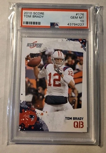 2010 Score Tom Brady #176 Patriots PSA 10 GEM MINT Football Card