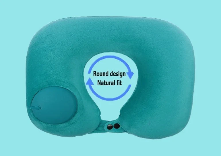 Inflatable U-Shape Travel Neck Pillow Portable Foldable for Outdoor Trips