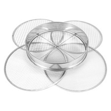 2X(Garden Potting Mesh Sieve Sifting Pan - Stainless Steel Mix Soil 49817