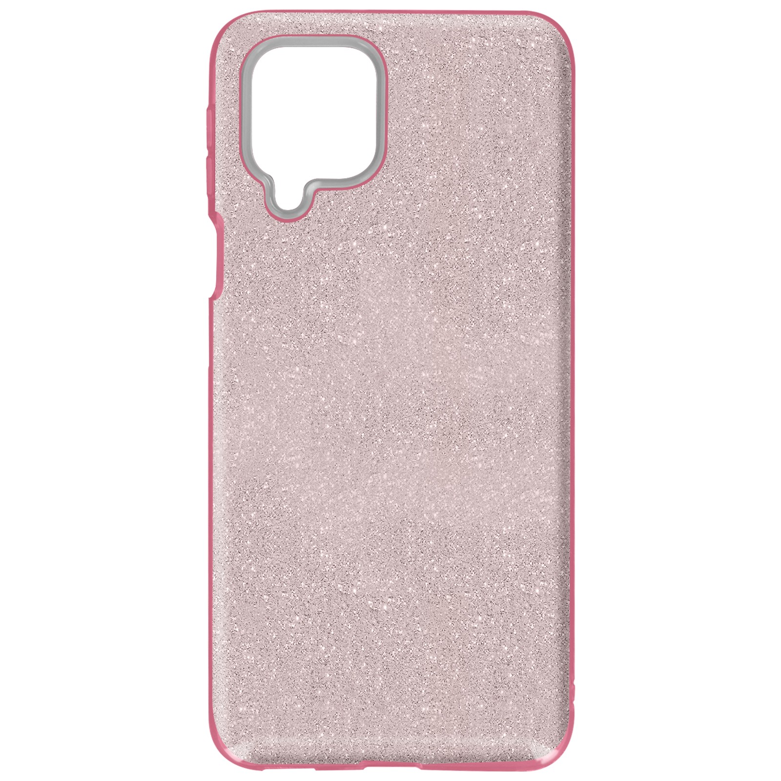 Coque Galaxy A12 paillettes rose protection silicone gel flexible