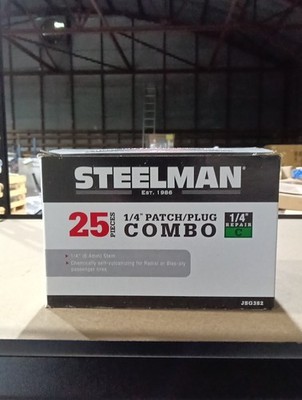 Steelman 1/4'' Tire Repair Patch Plug Combo 25 Pack JSG382 For Wheel/Tire