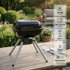 Gazcamp BBQ Multi Grill Deluxe Plus mit Schraubkartuschen Party Grill