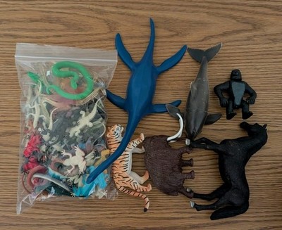Plastic Animal Figures Large Lot Ocean Farm Zoo Wild Jungle Life Toys Good Mix 