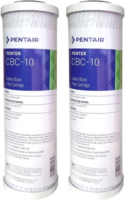 2 Pentek Pentair CBC-10 Carbon Block Water Filter with .5 Micron Rating