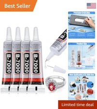4-Pack B-7000 Waterproof Jewelry Adhesive - Precision Gel for Crafts & Repairs