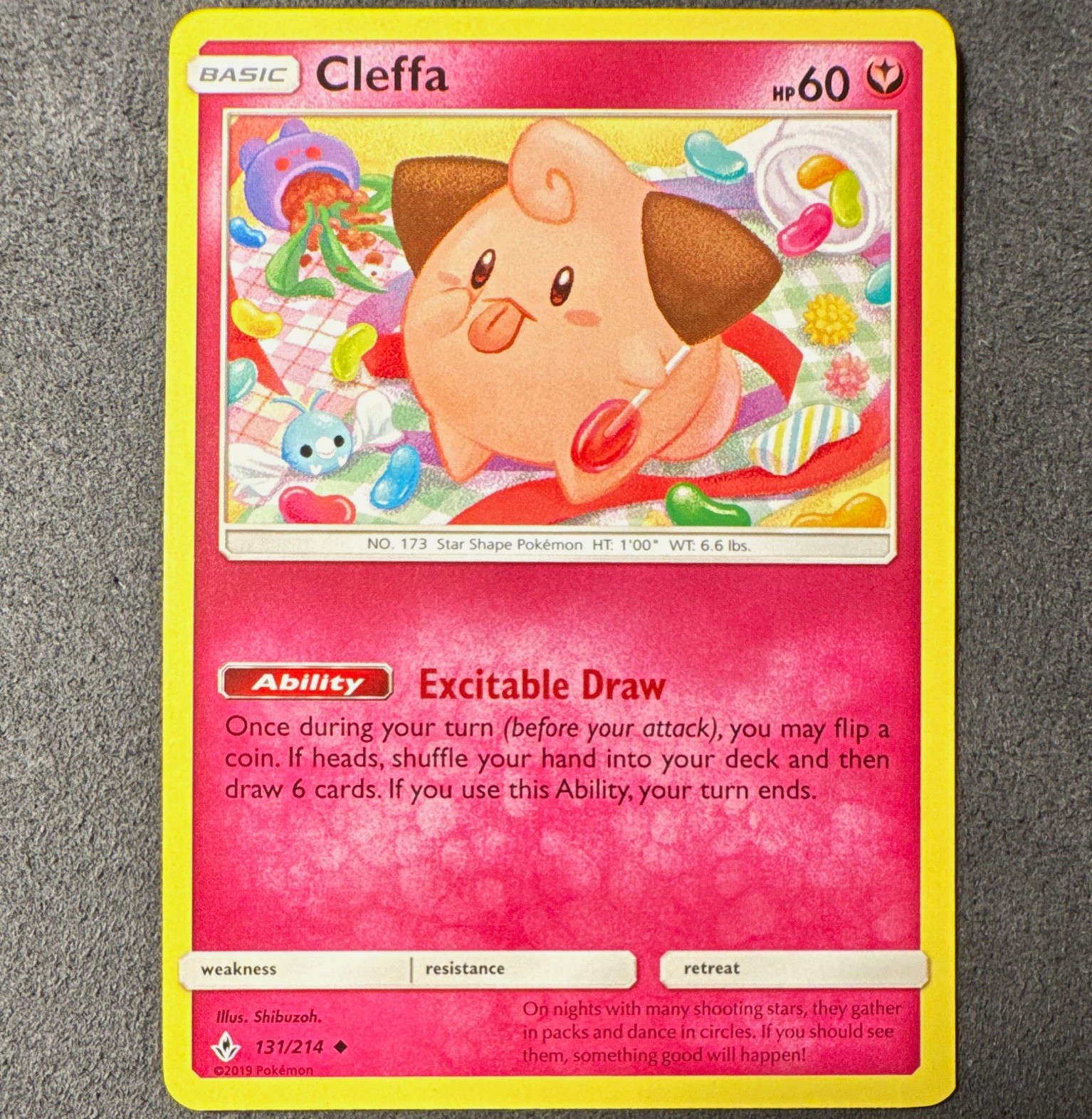 Unbroken Bonds #131/214 Cleffa Unlimited Regular Uncommon English 2019 HP60