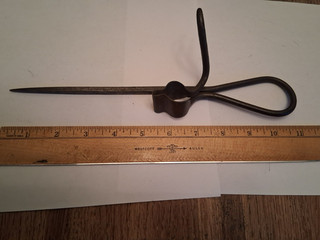 1890's ANTIQUE ORIGINAL VARNEY COLORADO MINERS CANDLESTICK 10 3/4" RUSSELL