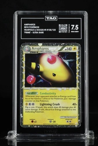 Ampharos 105/123 Prime Pokemon Heartgold Soulsilver - TAG 7.5
