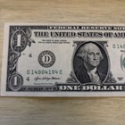 Trinary Fancy Serial Number One Dollar Bill, Uncirculated D 14004104 C  2021 — photo 3