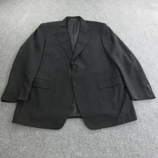 Canali Blazer Mens 56R 46R Black 100% Wool Made in Italy 2 Button Notch Lapel