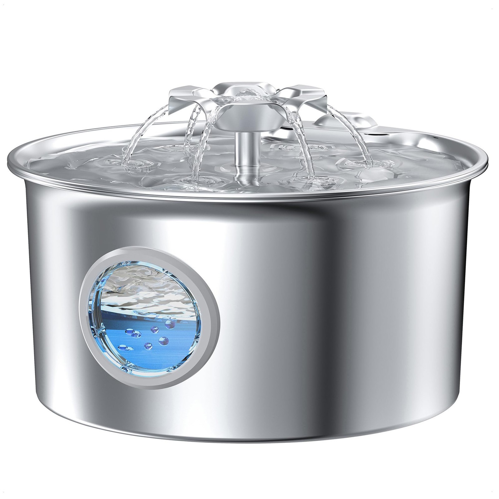 Fontanella per Gatti Acciaio Inox 2.6L: Fontana Silenziosa per Mici