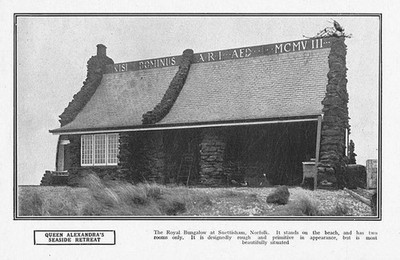 SNETTISHAM Queen Alexandra's Seaside Retreat - Antique Print 1908
