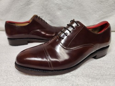 Samuel Windsor 88-BV44 Men s 8.5 Brown Leather Cap Toe Oxford Dress Shoes UK