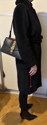 Max Mara Intrend Schwarz Alpaka Wolle Mantel Größe It 40 Xs Oder S Netaporter