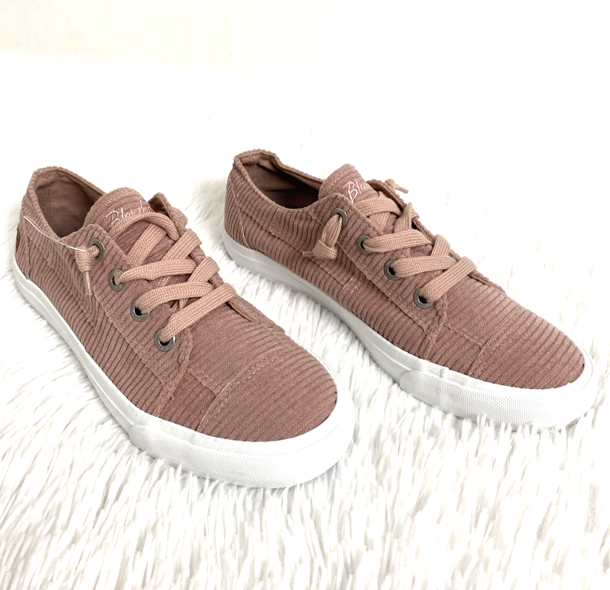 Blowfish Malibu Maxine Shoes  Womens Sneakers Pink Cotton Corduroy Lace Up