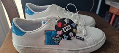 Skechers BTS BT21 KOYA Sneakers KOALA KIM NANJOON White Blue Size 7.5