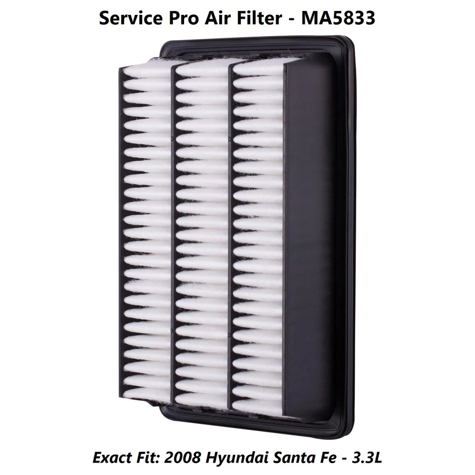 2008 Hyundai Santa Fe 3.3L Complete Oil, Air & Cabin Filter Kit (5W-20) Foto 4 de 4