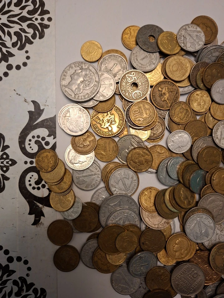 Lot Vrac Monnaies Françaises de Collection -950 Grammes dans l 'état - Photo 3/3