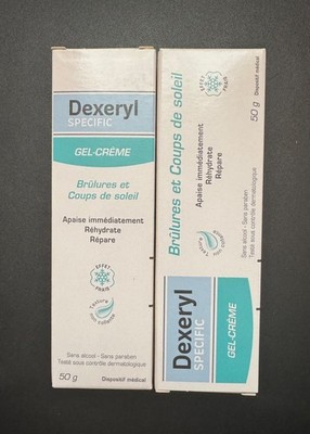 (Pack of 2) Dexeryl Specific Burn & Sunburn Soothing Gel Cream-50g-Exp: 05/2026