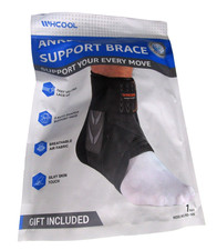 WHCOOL Slim-Fit Ankle Brace for Sprained Ankle Quick Lace Up Ankle Support Med