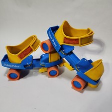Fisher Price 1 2 3 Grow With Me Roller Skates Vintage Retro Adjustable 1984